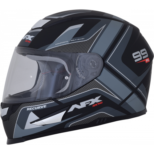 Casco AFX FX-99 Recurvo C: Negro Gris T: Mediano