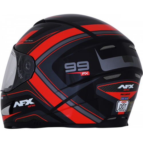 Casco AFX FX-99 Recurvo C: Negro Rojo T: X-Grande
