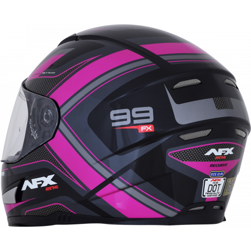 Casco AFX FX-99 Recurvo C: Negro Rosa T: Mediano