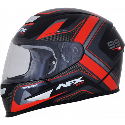 Casco AFX FX-99 Recurvo C: Negro Rojo T: Chico