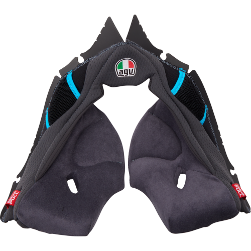 Almohadillas de Mejilla AGV Pista GP RR T: 2X-Grande C: Gris Azul
