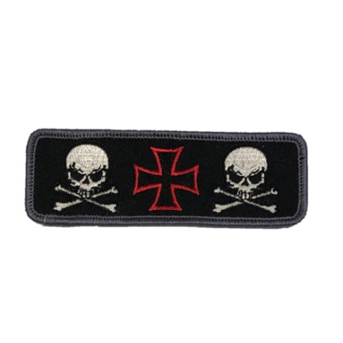 Parche Cruz de Hierro con 2 cráneos