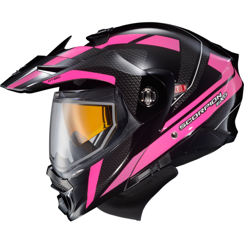 Casco Doble Propósito Scorpion EXO-AT960 HICKS para frío - Eléctrico C: Rosa T: X-Grande