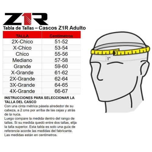 Casco para jovencito corto Z1R Vagrant NC - Negro Mate - 2X-Grande