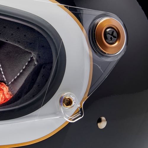 Casco Biltwell Gringo S Tracker- Blanco brillante/Negro - Chico