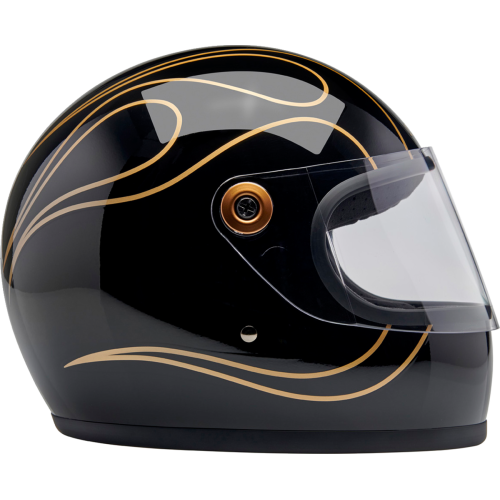Casco Biltwell Gringo S Llamas - negras brillantes - Mediano