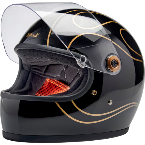 Casco Biltwell Gringo S Llamas - negras brillantes - X-Chico