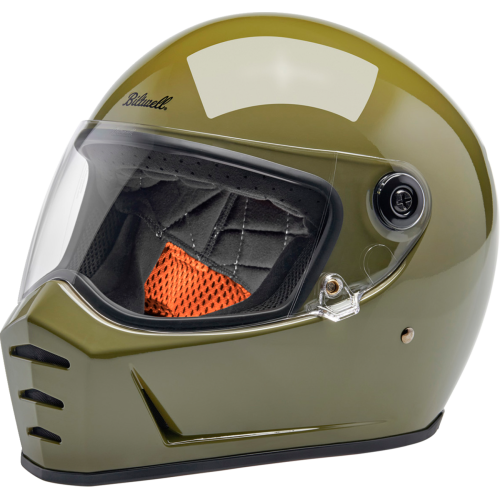 Casco Biltwell Lane Splitter - Verde oliva brillante - X-Chico