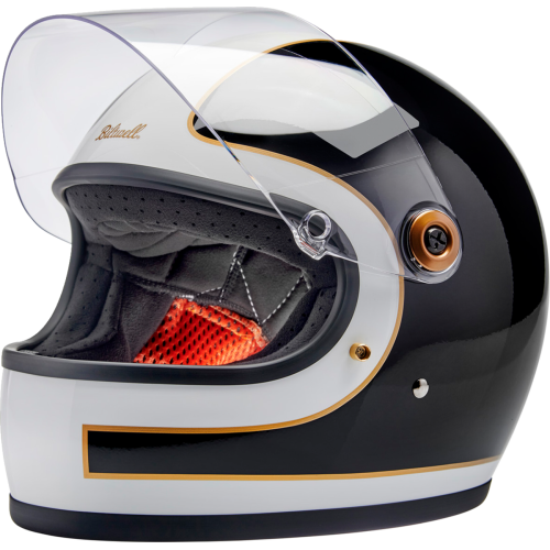 Casco Biltwell Gringo S Tracker- Blanco brillante/Negro - X-Grande
