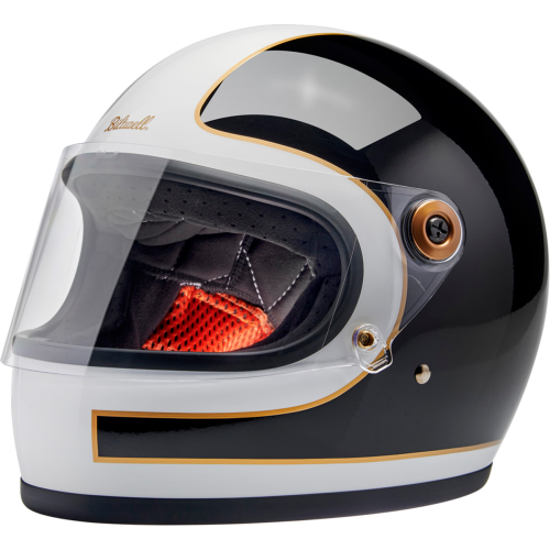 Casco Biltwell Gringo S Tracker- Blanco brillante/Negro - Mediano