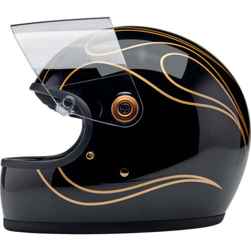 Casco Biltwell Gringo S Llamas - negras brillantes - Chico