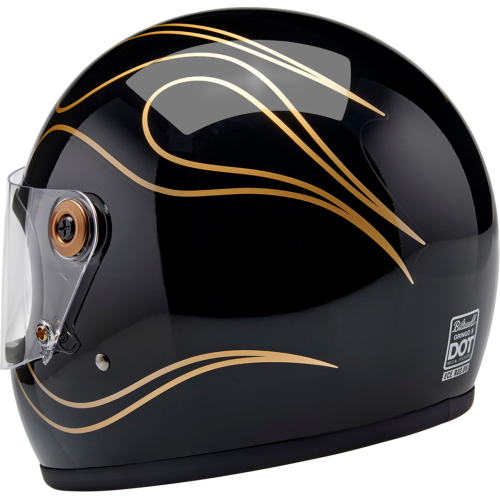 Casco Biltwell Gringo S Llamas - negras brillantes - X-Chico