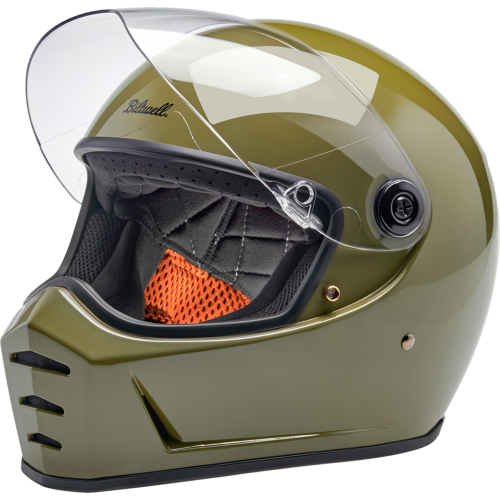 Casco Biltwell Lane Splitter - Verde oliva brillante - Chico