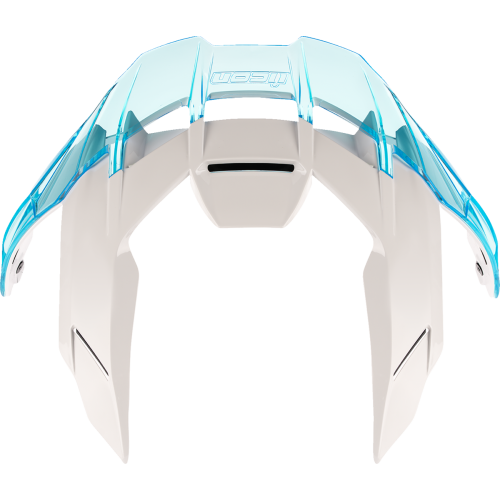 Spoiler trasero casco Icon Ultraflite - Blanco brillante/Azul Dayglo