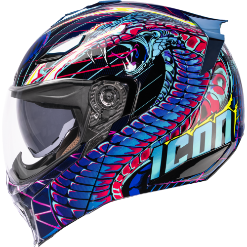 Casco abatible ICON Threshold™ Synthwave Lazer Cobra