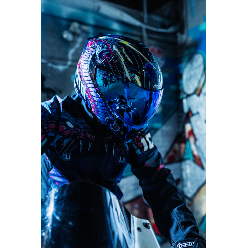 Casco abatible ICON Threshold™ Synthwave Lazer Cobra