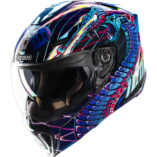 Casco abatible ICON Threshold™ Synthwave Lazer Cobra