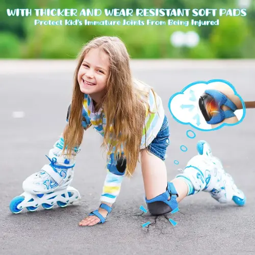 Kit de protecciones rodillas/codos/manos para niños de 3-8