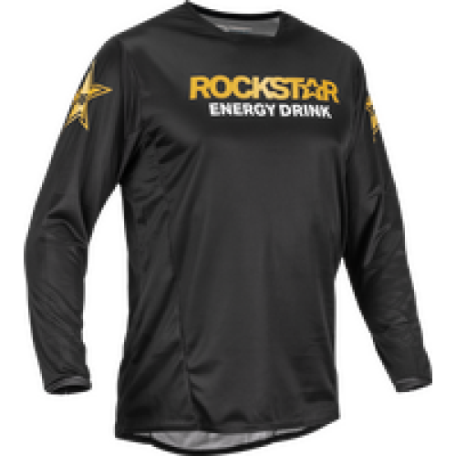Jersey Fly Racing Kinetic Rockstar 2X-Grande Negro Dorado