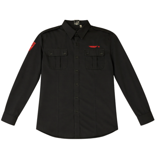Camisa Fly Racing Button-Negro-X-Grande