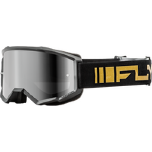 ZONE GOGGLE BLACK/GOLD W/ SILVER MIRROR/SMOKE LENS