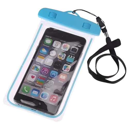 Funda Impermeable para Celular - C: Azul