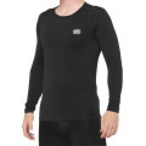 Camiseta interior refrescante 100% manga larga - Negro - Grande