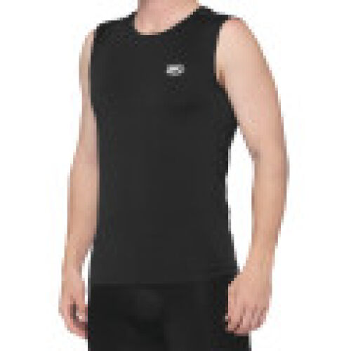 Camiseta interior refrescante 100% sin mangas - Negro - Mediano