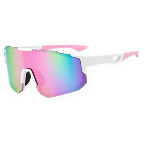 Lentes de Sol Deportivas Ciclismo - Blanco/Rosa Tornasol