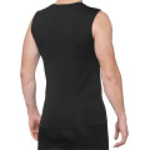 Camiseta interior refrescante 100% sin mangas - Negro - X-Grande