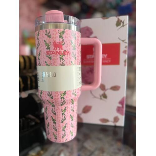 Vaso Térmico de 40 oz de Acero Inoxidable C: Rosas Hojas