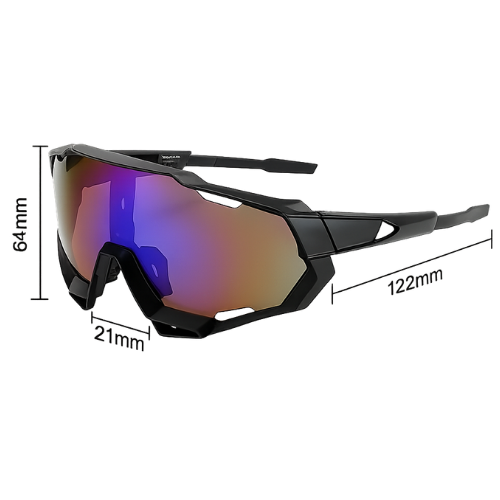 Lentes PHLAROMIX de Ciclismo Deportivas - Negro/Humo