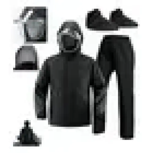 Traje impermeable Completo 3 pzs Unisex - Negro - Grande