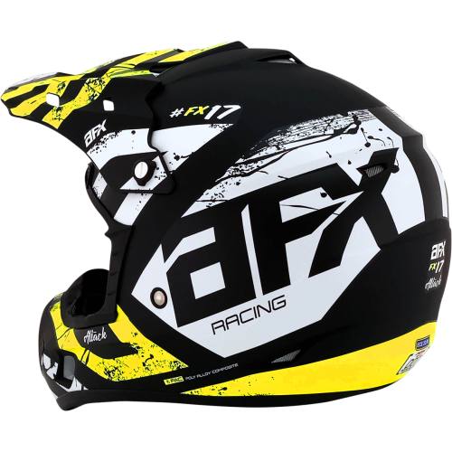 Casco AFX FX-17 Attack para Joven C: Negro Amarillo T: Grande