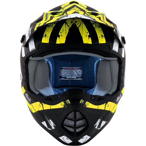 Casco AFX FX-17 Attack para Joven C: Negro Amarillo T: Grande