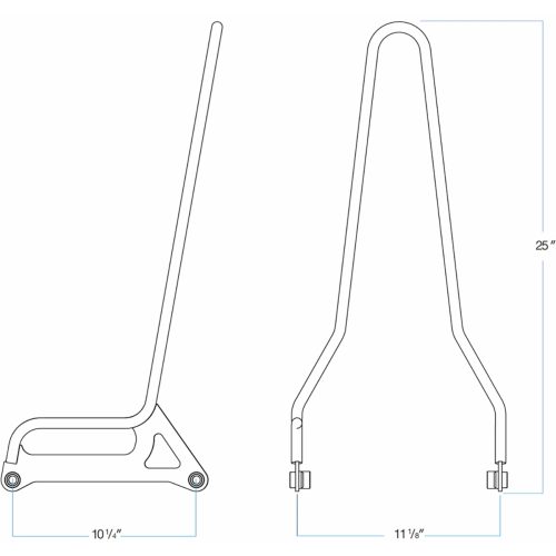 Barras de respaldo Sissy Bar Bilwell Exfil FXD - Cromado