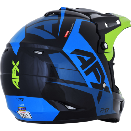 Casco AFX FX17 C: Azul Lima T: 2X-Grande