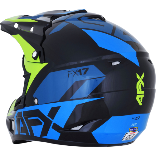 Casco AFX FX17 C: Azul Lima T: 2X-Grande