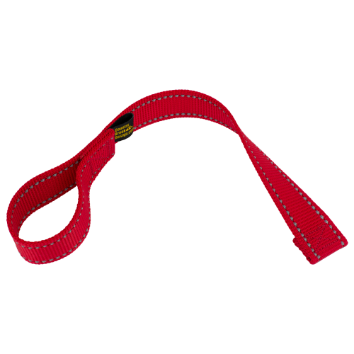 Correa de tracción con gancho para cabrestante de Country Brook Design®, color rojo, con nailon reflectante
