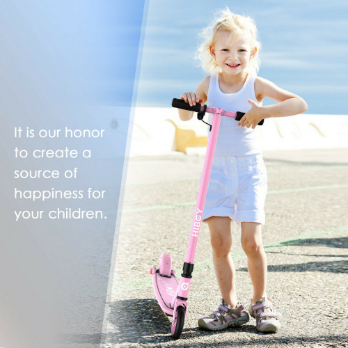Scooter eléctrico Hiboy N1 para niños Llanta de 5" con luces delanteras Rosa